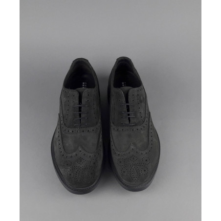 Fratelli Rossetti Francesina Uomo Camoscio Antracite Bucature All'Inglese Prezzo 320,00