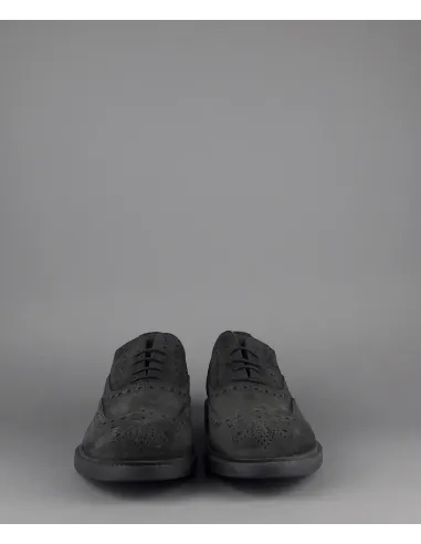 Fratelli Rossetti /// Francesina Uomo Camoscio Antracite Bucature All'Inglese Prezzo 320,00