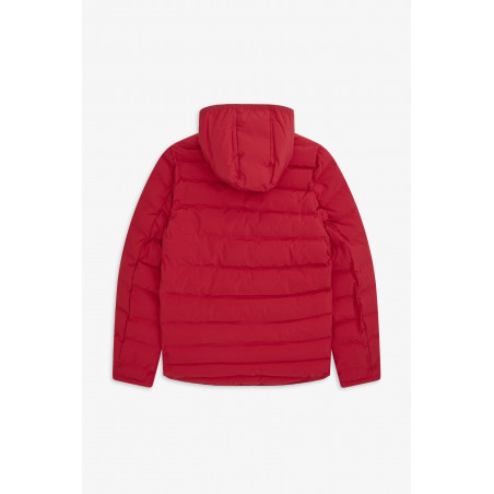 Fred Perry Piumino Uomo Nylon Rosso Chiusura Zip Cappuccio Prezzo 300,00