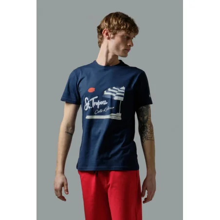 La Martina T-Shirt Uomo Cotone Fit Regular Blu Scuro Prezzo 70,00