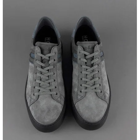 Hogan Sneakers Rebel Uomo Camoscio Nabuk Grigio Prezzo 320,00
