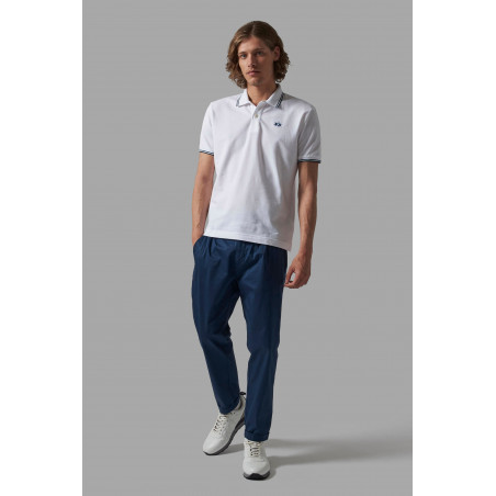 La Martina Polo Uomo Piqué Di Cotone Fit Regular Bianco Prezzo 90,00