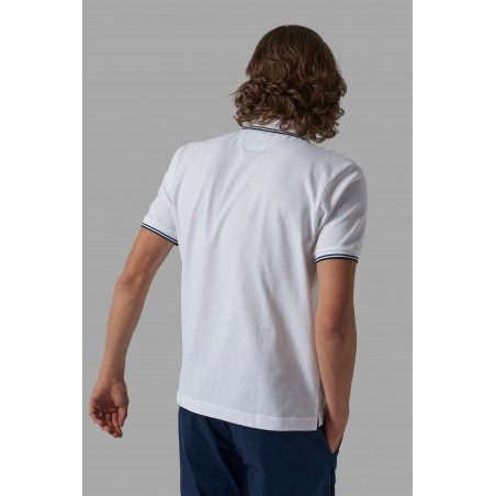 La Martina Polo Uomo Piqué Di Cotone Fit Regular Bianco Prezzo 90,00