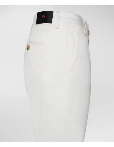 Peuterey _ _ Pantalone Gambardine Di Cotone Stretch Donna Bianco Prezzo 150,00