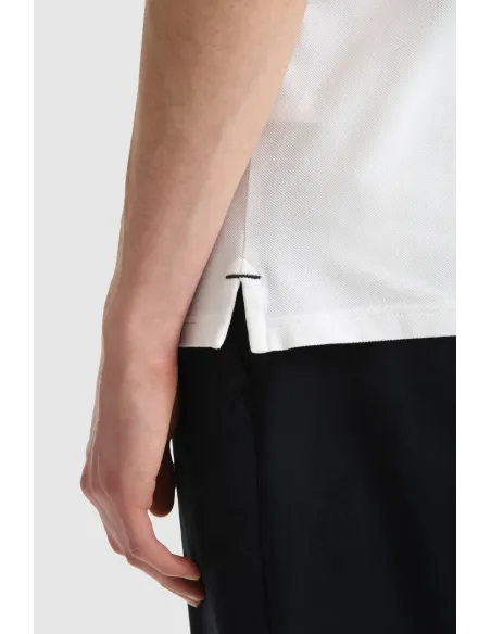Woolrich Polo Uomo Piqué Di Cotone Stretch Bianco Prezzo 85,00