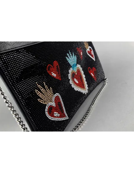 Gio Cellini Pochette Strass Donna Ecopelle Nero Prezzo 110,00