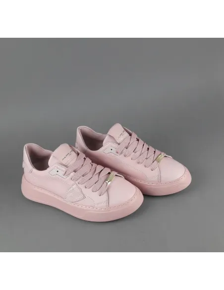 Philippe Model --- Sneakers Donna New Temple Pelle Rosa Antico Prezzo 310,00