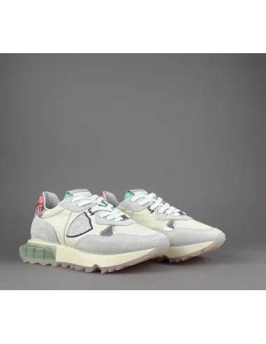 Philippe Model --- Sneakers Donna La Rue Camoscio Tela Bianco Opaco Avorio Prezzo 350,00