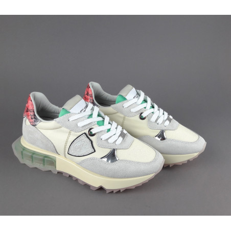 Philippe Model Sneakers Donna La Rue Camoscio Tela Bianco Opaco Avorio Prezzo 350,00