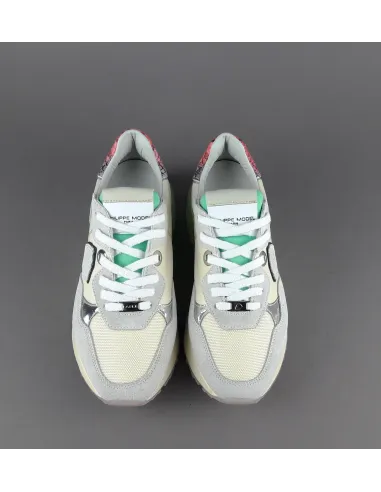 Philippe Model --- Sneakers Donna La Rue Camoscio Tela Bianco Opaco Avorio Prezzo 350,00