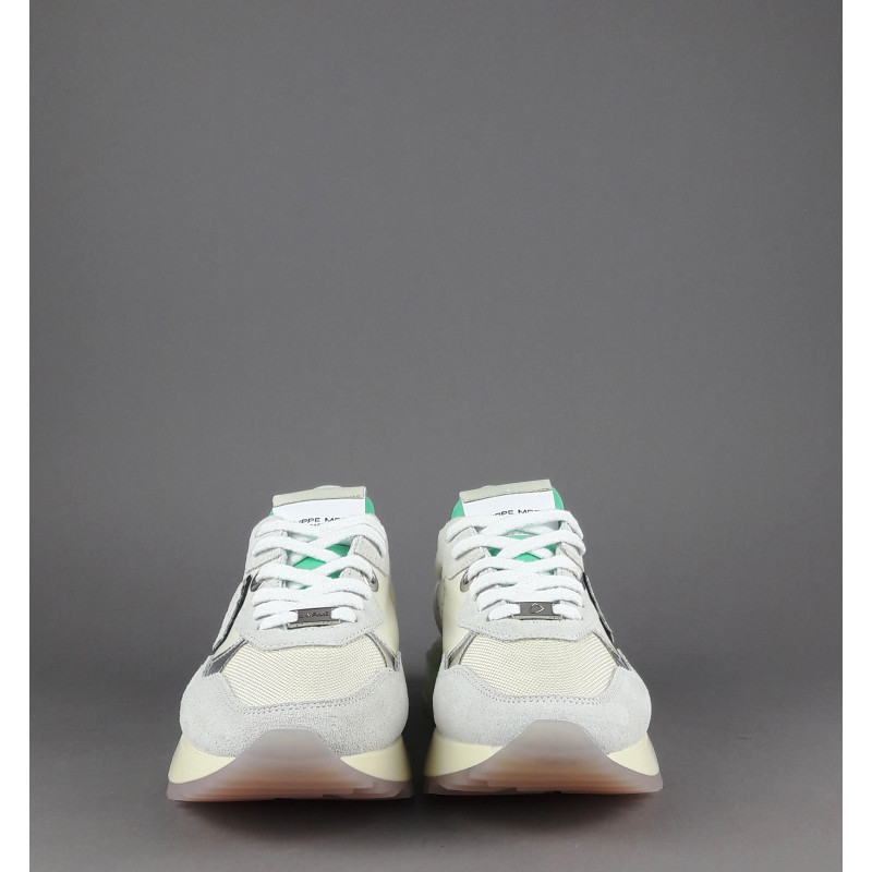 Philippe Model Sneakers Donna La Rue Camoscio Tela Bianco Opaco Avorio Prezzo 350,00