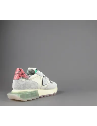 Philippe Model --- Sneakers Donna La Rue Camoscio Tela Bianco Opaco Avorio Prezzo 350,00