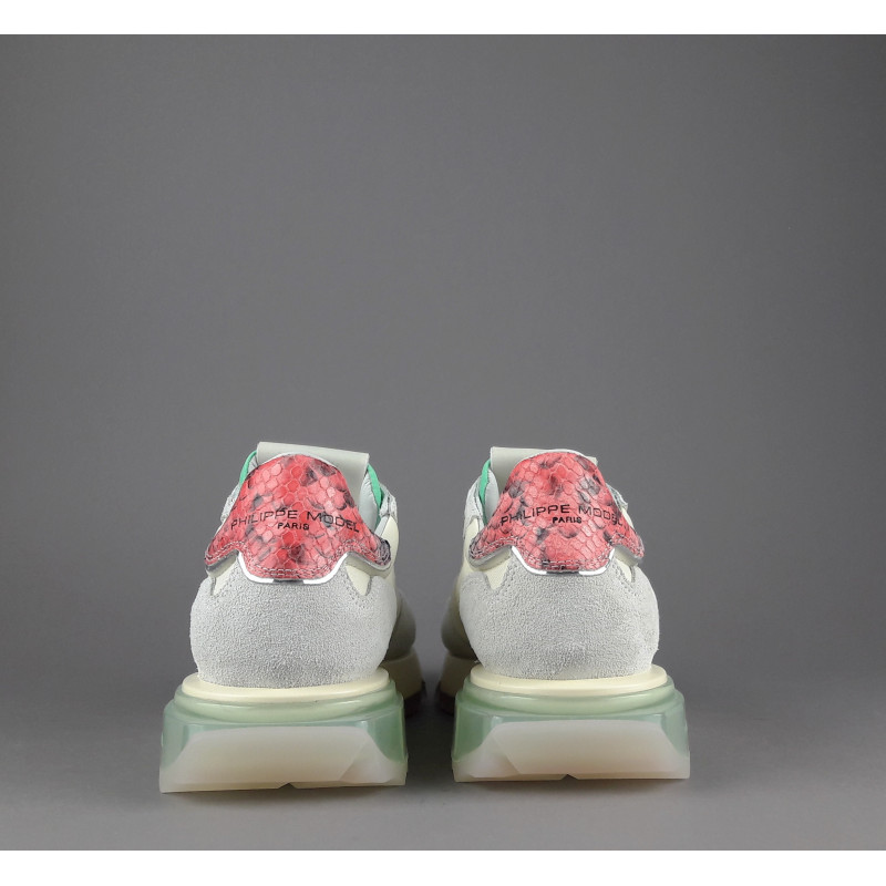 Philippe Model Sneakers Donna La Rue Camoscio Tela Bianco Opaco Avorio Prezzo 350,00