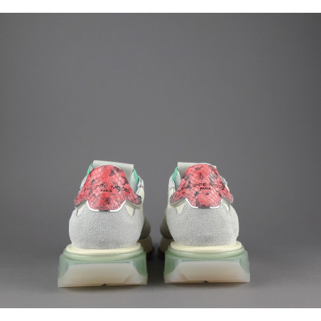 Philippe Model Sneakers Donna La Rue Camoscio Tela Bianco Opaco Avorio Prezzo 350,00