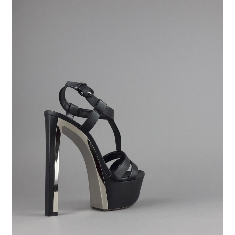 Casadei Sandalo Donna Pelle Nappa Nero Prezzo 700,00