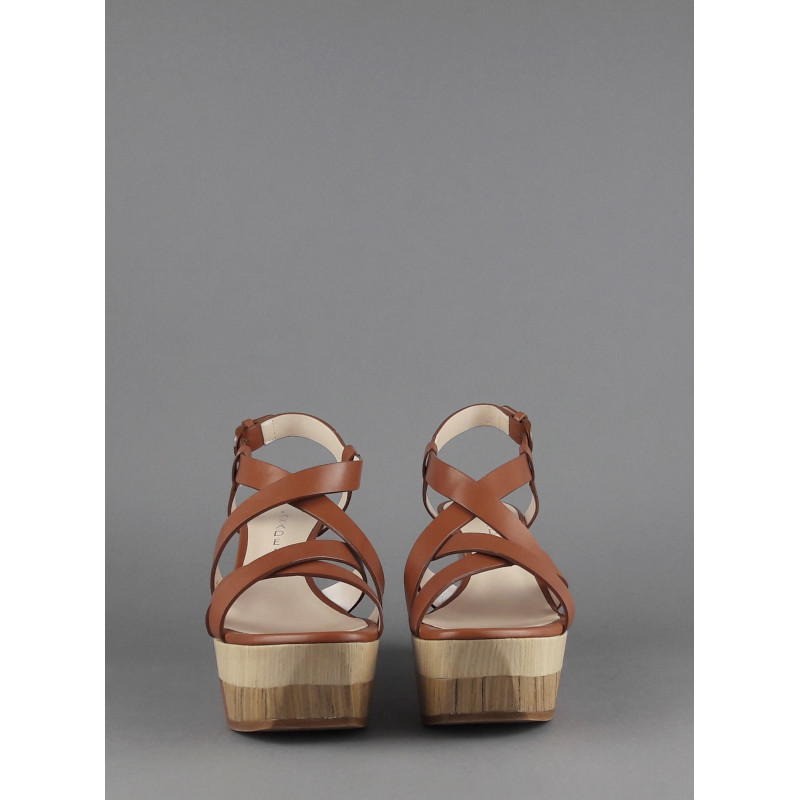 Casadei Sandalo Zeppa Donna Pelle Cuoio Prezzo 540,00