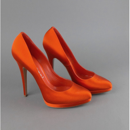 Casadei Décolleté Donna Raso Mattone Arancio Prezzo 380,00