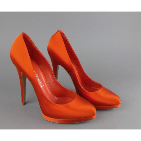 Casadei Décolleté Donna Raso Mattone Arancio Prezzo 380,00