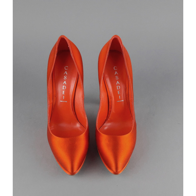 Casadei Décolleté Donna Raso Mattone Arancio Prezzo 380,00