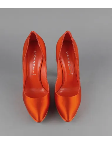 Casadei - Décolleté Donna Raso Mattone Arancio Prezzo 380,00
