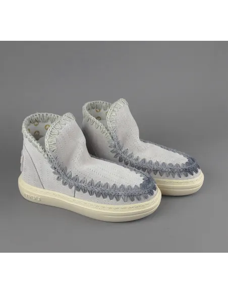 Mou - - Summer Eskimo Sneakers Donna Camoscio Traforato Grigio Charo Prezzo 190,00