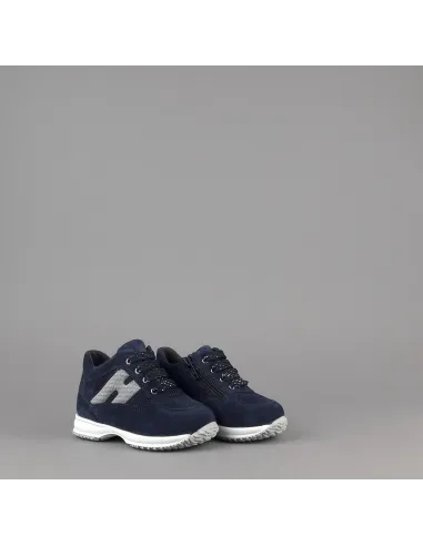 Hogan Interactive Junior Baby Camoscio Blu Scuro Prezzo 160,00