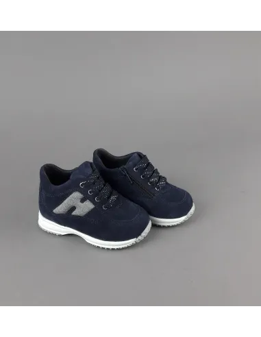 Hogan Interactive Junior Baby Camoscio Blu Scuro Prezzo 160,00