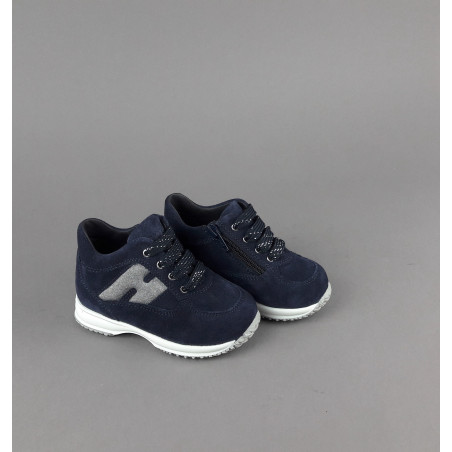 Hogan Interactive Junior Baby Camoscio Blu Scuro Prezzo 160,00