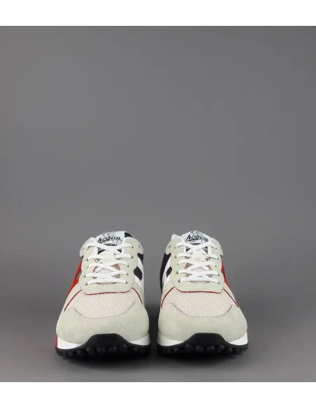 Hogan Sneakers H383 Uomo Camoscio Tela Bianco Opaco H Rosso Pezzo 320,00