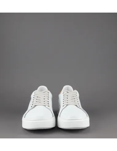Serafini - - Sneakers Connors Donna Pelle Bianco Spoiler Cuoio Prezzo 210,00