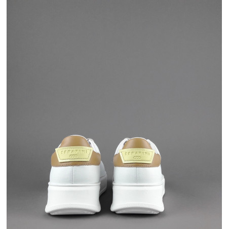 Serafini - - Sneakers Connors Donna Pelle Bianco Spoiler Cuoio Prezzo 210,00