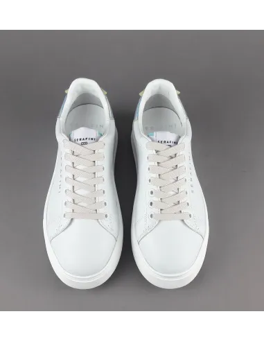 Serafini - - Sneakers Connors Donna Pelle Bianco Spoiler Iridescente Prezzo 210,00