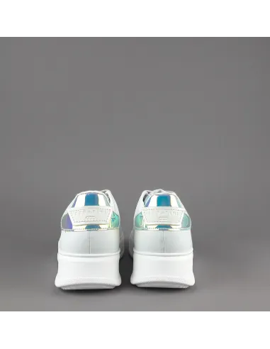 Serafini - - Sneakers Connors Donna Pelle Bianco Spoiler Iridescente Prezzo 210,00