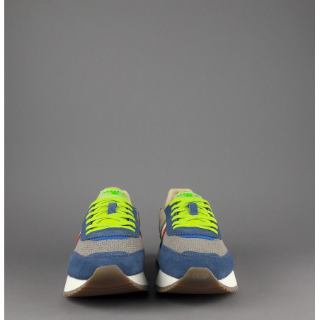 Serafini - - Sneakers Torino Uomo Camoscio Tela Blu Talpa Spoiler Pelle Prezzo 190,00