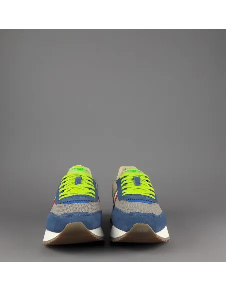 Serafini Sneakers Torino Uomo Camoscio Tela Blu Talpa Spoiler Pelle Prezzo 190,00