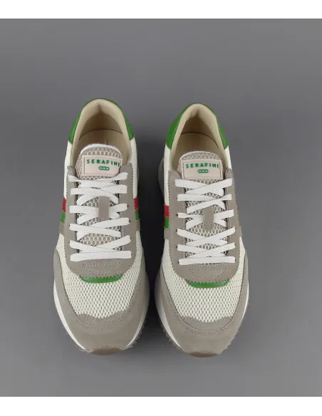 Serafini - - Sneakers Torino Uomo Camoscio Tela Talpa Spoiler Pelle Prezzo 190,00