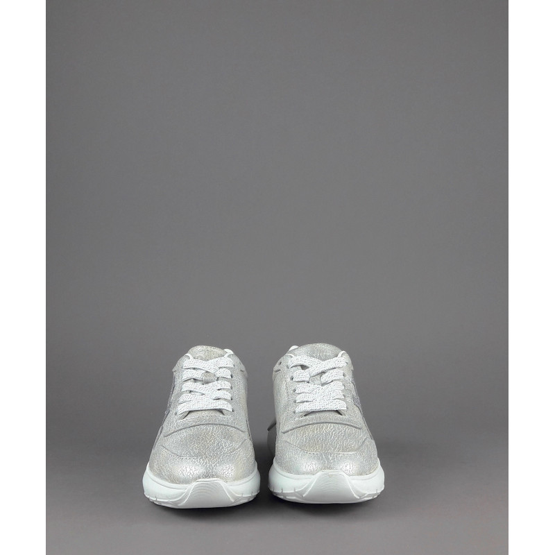 Hogan - - Sa Interactive3 Junior Pelle Vintage Argento H Pelle Glitter Prezzo 190,00