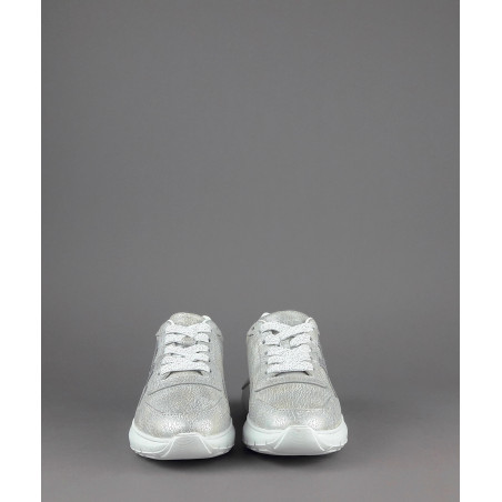 Hogan - - Sa Interactive3 Junior Pelle Vintage Argento H Pelle Glitter Prezzo 190,00