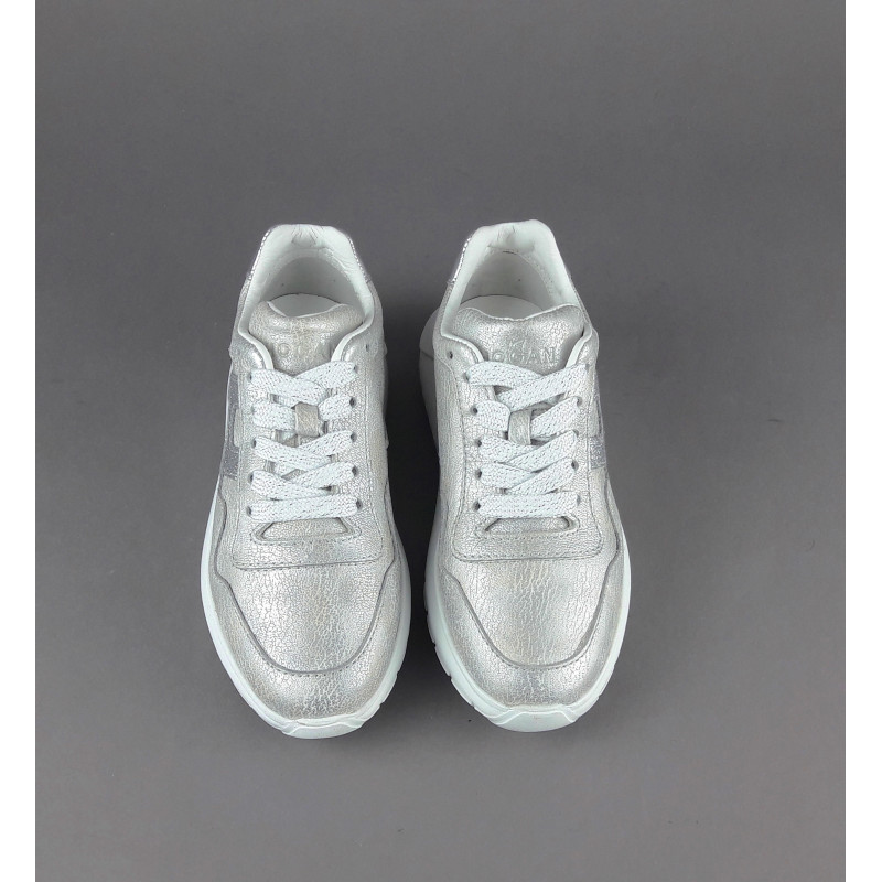 Hogan - - Sa Interactive3 Junior Pelle Vintage Argento H Pelle Glitter Prezzo 190,00