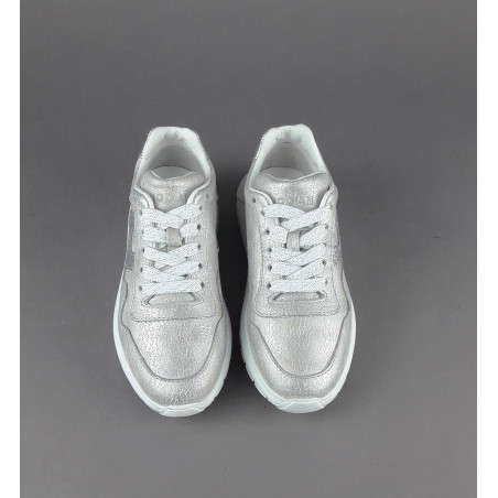 Hogan - - Sa Interactive3 Junior Pelle Vintage Argento H Pelle Glitter Prezzo 190,00