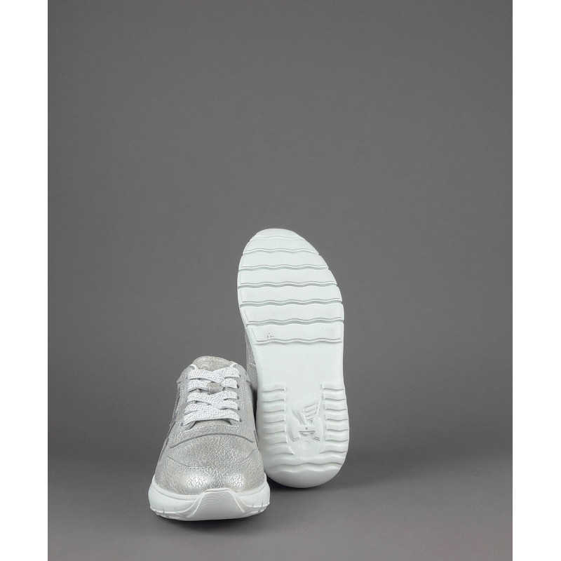 Hogan - - Sa Interactive3 Junior Pelle Vintage Argento H Pelle Glitter Prezzo 190,00