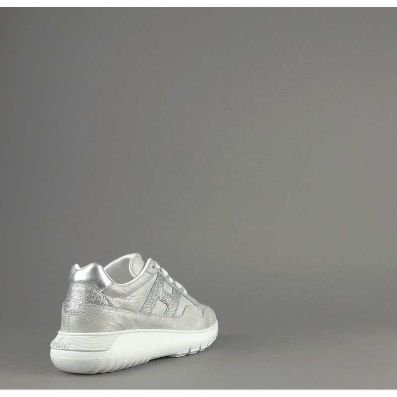 Hogan - - Sa Interactive3 Junior Pelle Vintage Argento H Pelle Glitter Prezzo 190,00