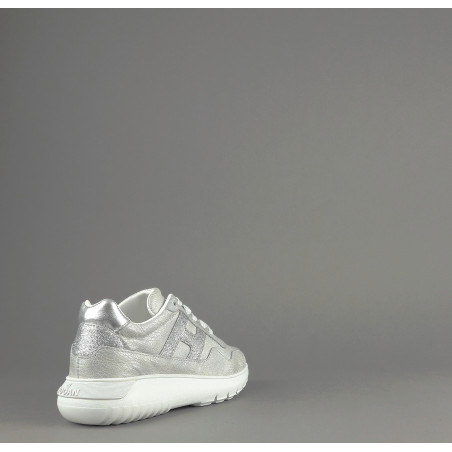 Hogan - - Sa Interactive3 Junior Pelle Vintage Argento H Pelle Glitter Prezzo 190,00