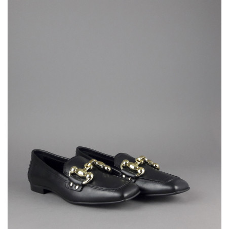 Janet & Janet --- Mocassino Donna Victoria Pelle Nero Prezzo 190,00