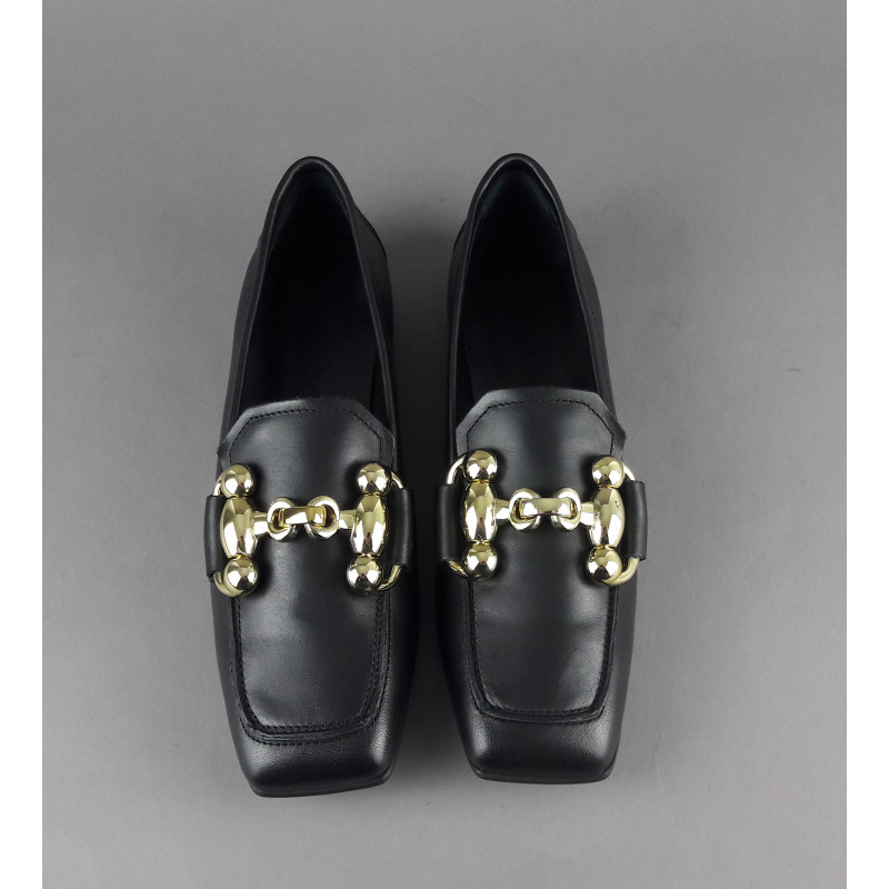 Janet & Janet --- Mocassino Donna Victoria Pelle Nero Prezzo 190,00