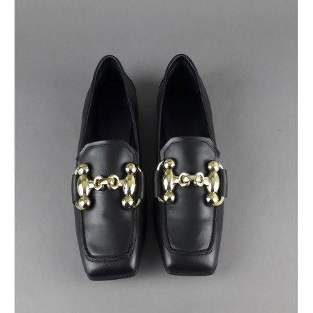 Janet & Janet --- Mocassino Donna Victoria Pelle Nero Prezzo 190,00