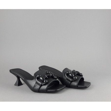 Janet & Janet Sandalo Donna Victoria Pelle Nero Prezzo 190,00