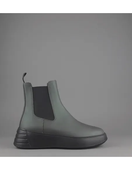 Hogan Stivaletto Rebel Donna H562 Pelle Gommata Verde Militare Prezzo 370,00