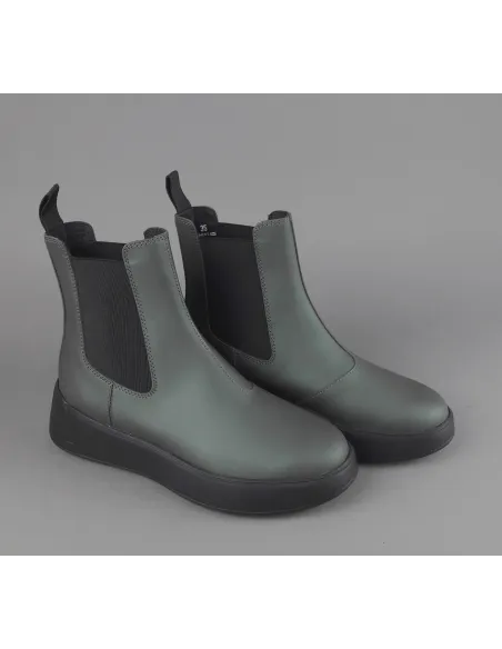 Hogan Stivaletto Rebel Donna H562 Pelle Gommata Verde Militare Prezzo 370,00