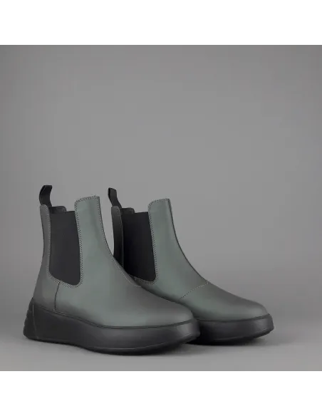 Hogan Stivaletto Rebel Donna H562 Pelle Gommata Verde Militare Prezzo 370,00